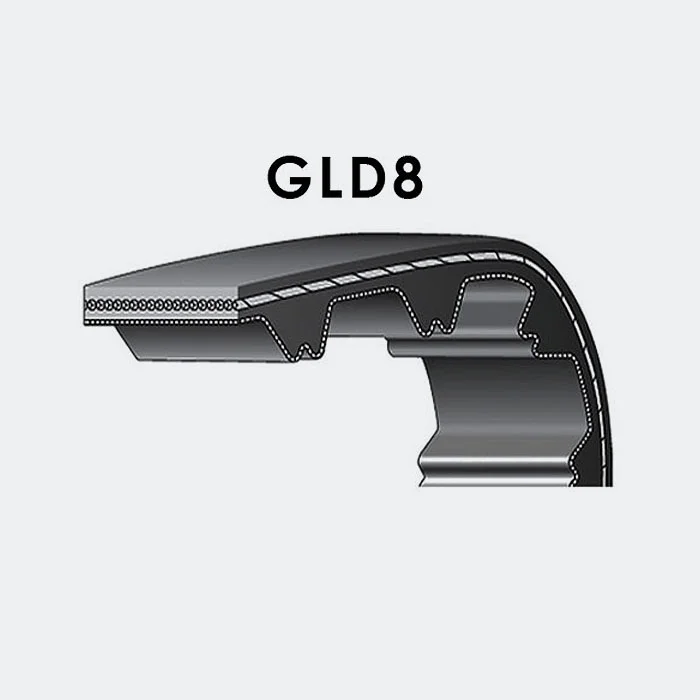 Megadyne Isoran RPP8 Gold Rubber Timing Belt