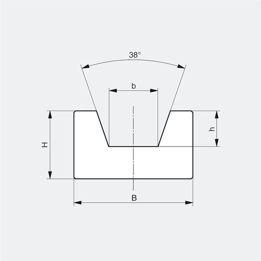 Gleitschiene für Typ KR für Keilriemen