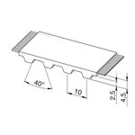 Offene PU Zahnriemen T10 Full Protection