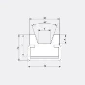 Gleitschiene für Typ KRC für Keilriemen