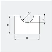 Gleitschiene für Typ RR für Rundriemen