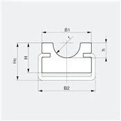 Gleitschiene für Typ RRC für Rundriemen