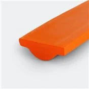 T-profile PU80A Orange smooth with round collar 19.2x5.5 mm
