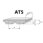 måletegning at5 rustfri tandbarre