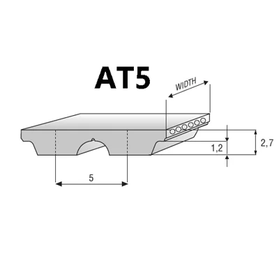 måletegning at5 rustfri tandbarre
